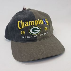 NWT Vintage 1996 Green Bay Packers NFC CENTRAL DIVISION Champions Hat Adjustable